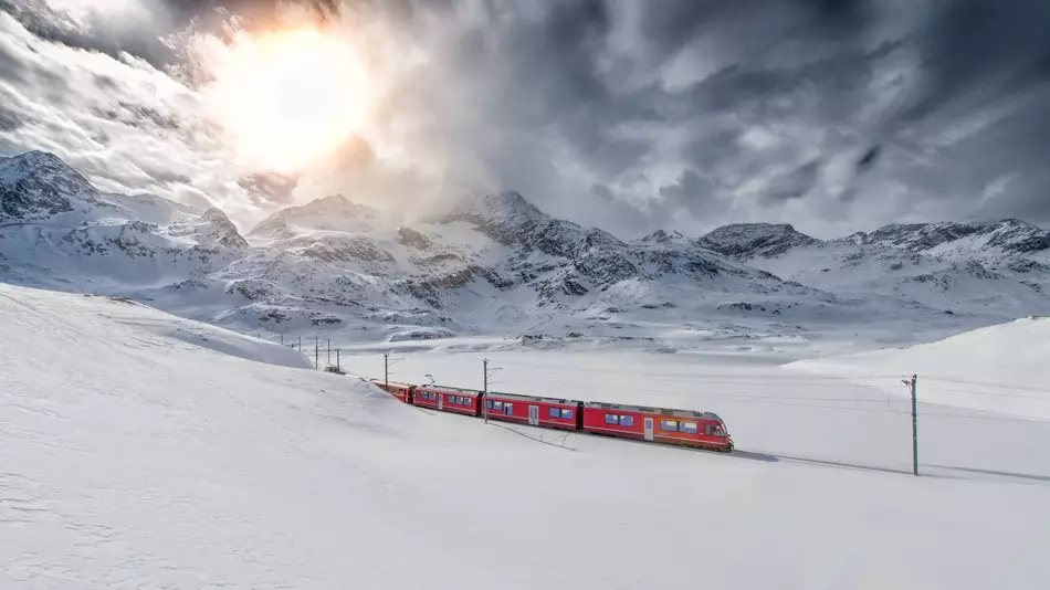 Le train panoramique en hiver