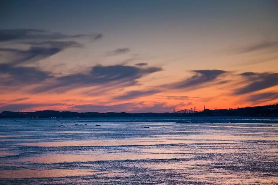 Coucher de soleil sur le fleuve Saint-Laurent