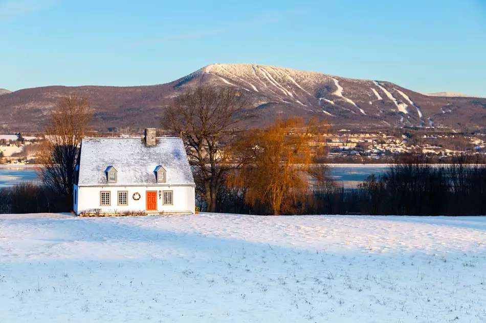 L'île d'Orléans vue des terres