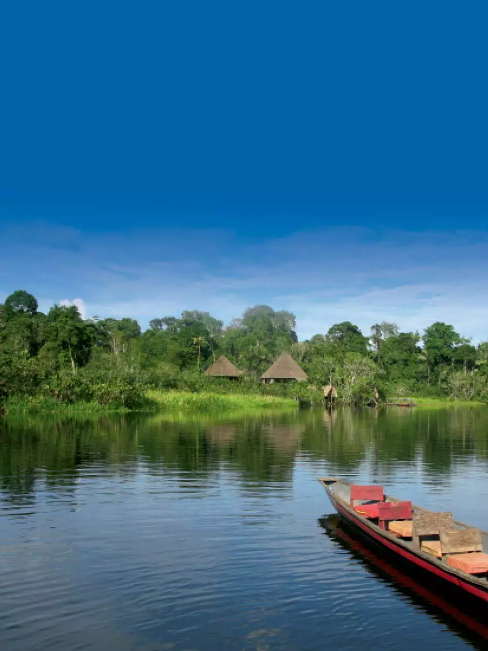 L'Amazone et le ciel bleu d'Amérique du Sud