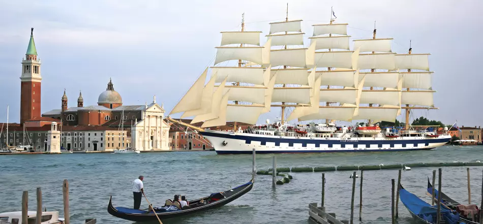 Royal Clipper en navigation, Venise