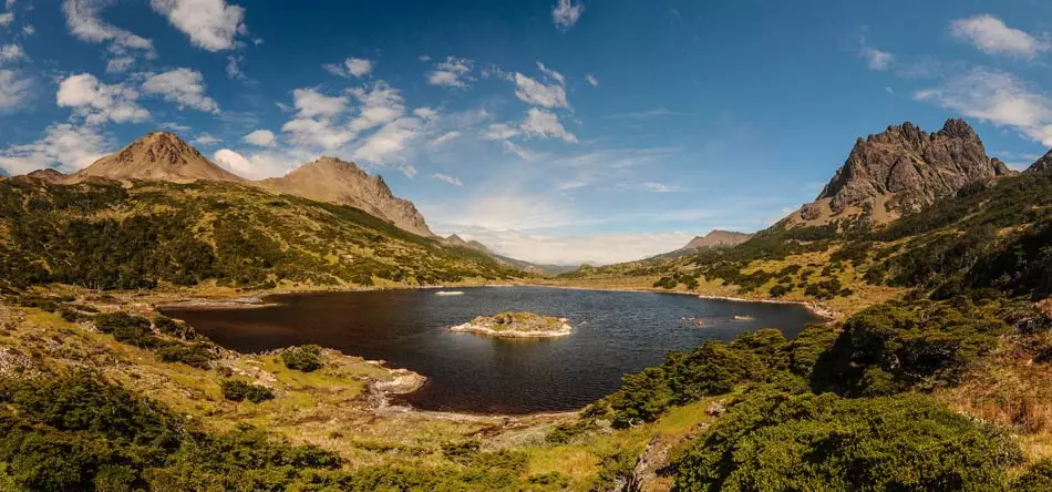 Paysage de l'île Navarino en Terre de Feu