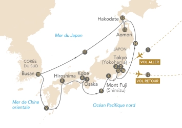 Itinéraire Croisière au Japon : immersion dans l’art et la culture du Soleil Levant