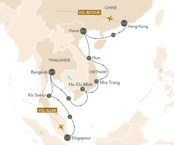 Itinéraire Les perles de l'Asie du Sud-Est