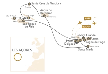 Itinéraire Au cœur de la palette azurée de l'archipel des Açores