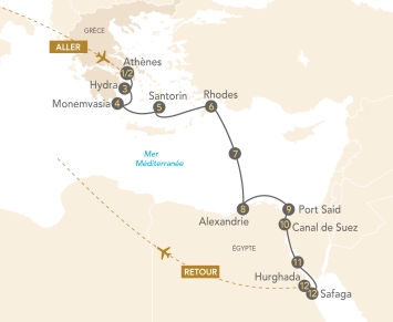 Itinéraire Croisière à la croisée des civilisations : traversée mythique du canal de Suez