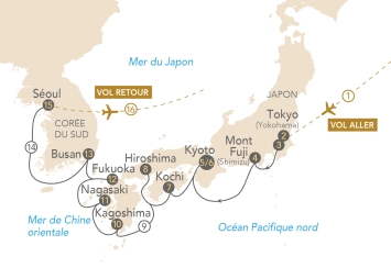 Itinéraire Du Japon à la Corée, un voyage entre Traditions et Modernité