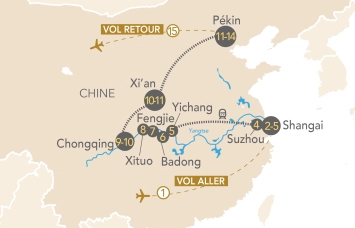 Itinéraire Les trésors impériaux de Shanghai à Pékin et croisière sur le Yangtsé