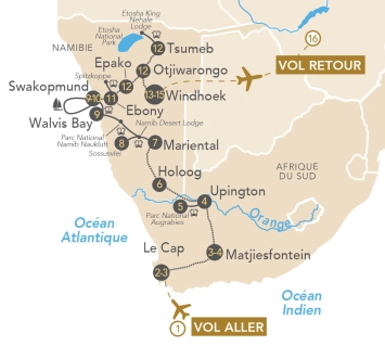 Itinéraire Évasion en train : de l'Afrique du Sud à la Namibie