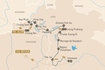 Itinéraire Joyaux du Mékong et du Laos en croisière