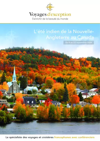 Couverture de la brochure du voyage L'été indien de la Nouvelle-Angleterre au Canada