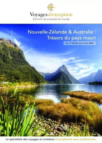 Couverture de la brochure du voyage Nouvelle-Zélande & Australie : Trésors du pays maori