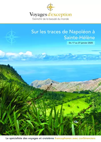 Couverture de la brochure du voyage Sur les traces de Napoléon à Sainte-Hélène