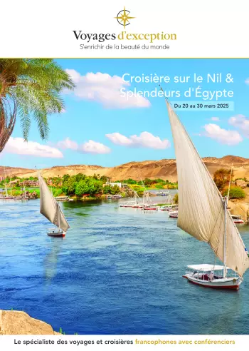Couverture de la brochure du voyage Croisière sur le Nil & Splendeurs d'Égypte