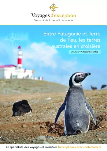 Couverture de la brochure du voyage Entre Patagonie et Terre de Feu : les terres australes en croisière