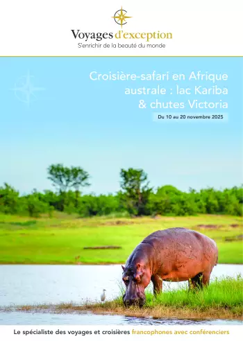 Couverture de la brochure du voyage Croisière-Safari en Afrique australe, Lac Kariba - Chutes Victoria