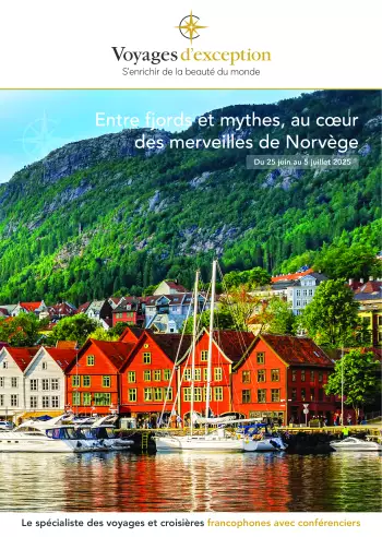 Couverture de la brochure du voyage Entre fjords et mythes, croisière au coeur des merveilles de Norvège