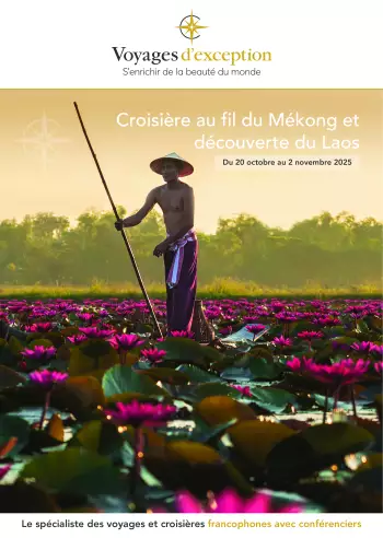 Couverture de la brochure du voyage Croisière sur le Mékong : joyaux du Laos