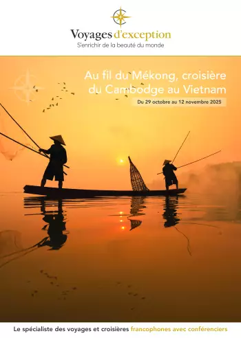 Couverture de la brochure du voyage Au fil du Mékong, croisière du Cambodge au Vietnam